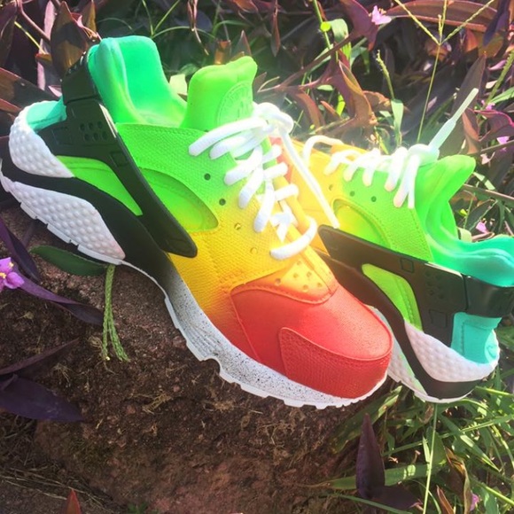 custom rainbow huaraches
